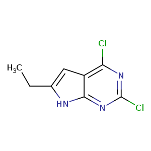 7H-Pyrrolo[2,3-d]pyrimidine, 2,4-dichloro-6-ethyl-