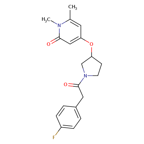 4-({1-[2-(4-fluorophenyl)acetyl]pyrrolidin-3-yl}oxy)-1,6-dimethyl-1,2-dihydropyridin-2-one