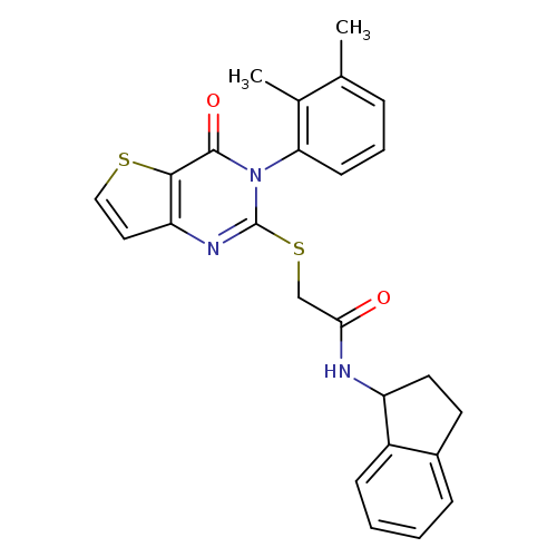 N-(2,3-dihydro-1H-inden-1-yl)-2-{[3-(2,3-dimethylphenyl)-4-oxo-3H,4H-thieno[3,2-d]pyrimidin-2-yl]sulfanyl}acetamide