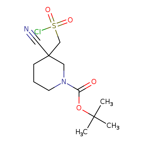 tert-butyl3-[(chlorosulfonyl)methyl]-3-cyanopiperidine-1-carboxylate