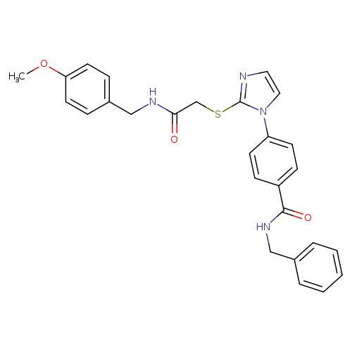 N-benzyl-4-{2-[({[(4-methoxyphenyl)methyl]carbamoyl}methyl)sulfanyl]-1H-imidazol-1-yl}benzamide