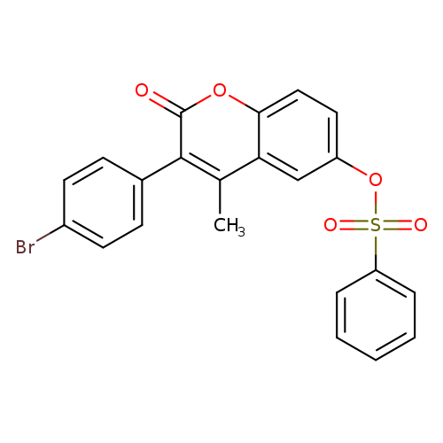 3-(4-bromophenyl)-4-methyl-2-oxo-2H-chromen-6-yl benzenesulfonate