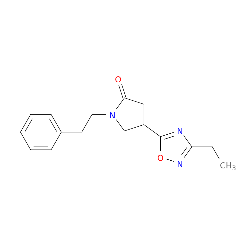 4-(3-ethyl-1,2,4-oxadiazol-5-yl)-1-(2-phenylethyl)pyrrolidin-2-one