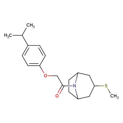 1-[3-(methylsulfanyl)-8-azabicyclo[3.2.1]octan-8-yl]-2-[4-(propan-2-yl)phenoxy]ethan-1-one