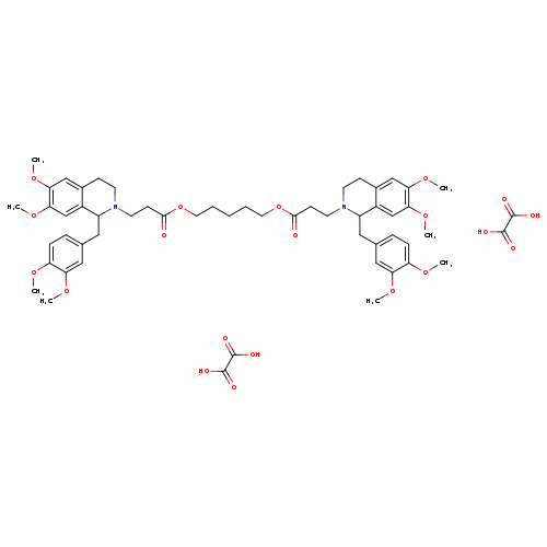 2(1H)-Isoquinolinepropanoic acid,1-[(3,4-dimethoxyphenyl)methyl]-3,4-dihydro-6,7-dimethoxy-,1,5-pentanediyl ester, ethanedioate (1:2)
