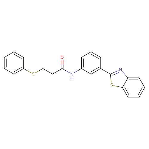 N-[3-(1,3-benzothiazol-2-yl)phenyl]-3-(phenylsulfanyl)propanamide