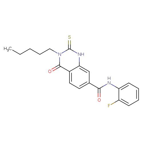 N-(2-fluorophenyl)-4-oxo-3-pentyl-2-sulfanylidene-1,2,3,4-tetrahydroquinazoline-7-carboxamide
