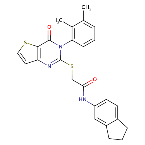 N-(2,3-dihydro-1H-inden-5-yl)-2-{[3-(2,3-dimethylphenyl)-4-oxo-3H,4H-thieno[3,2-d]pyrimidin-2-yl]sulfanyl}acetamide