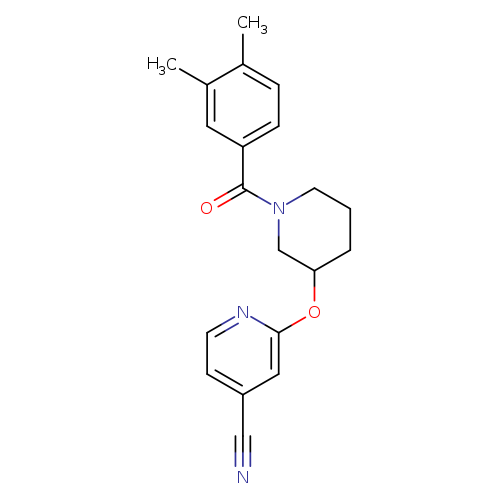 2-{[1-(3,4-dimethylbenzoyl)piperidin-3-yl]oxy}pyridine-4-carbonitrile