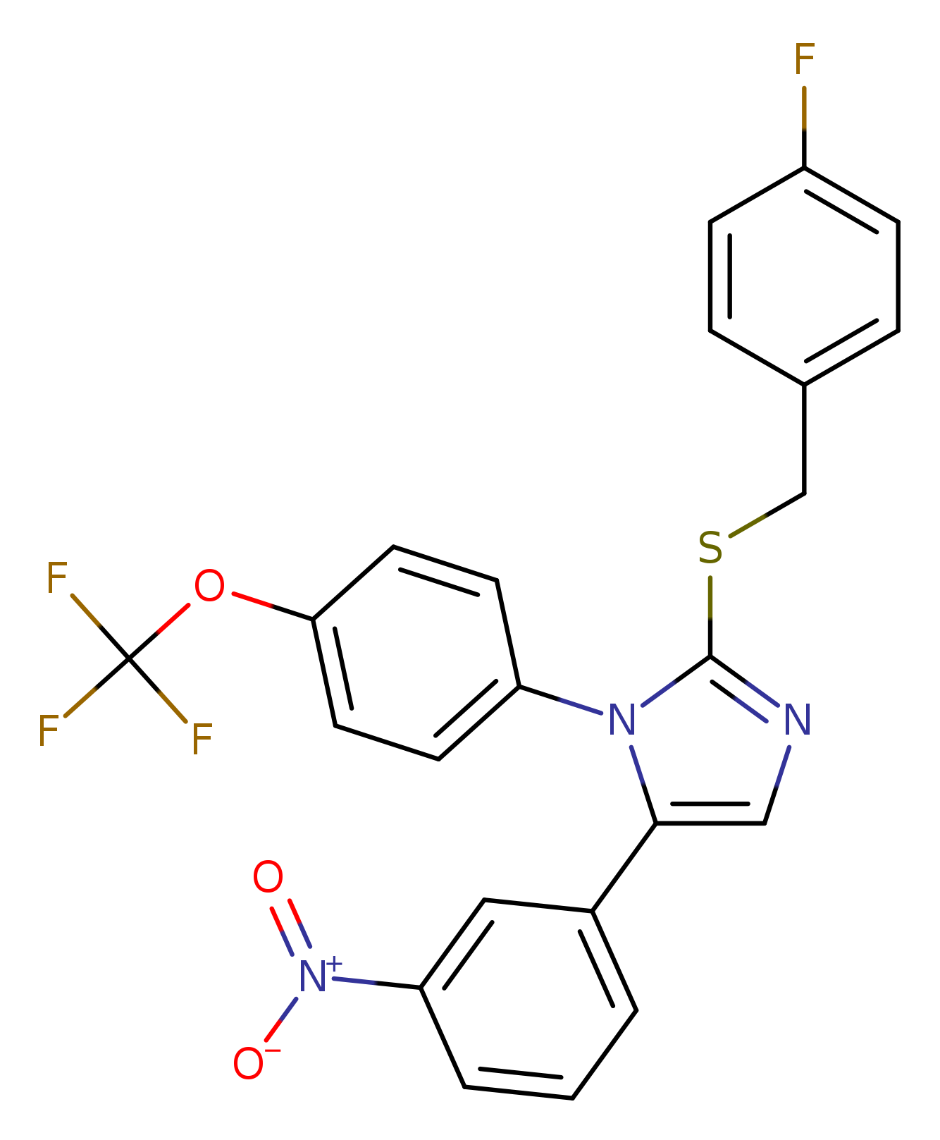 2-{[(4-fluorophenyl)methyl]sulfanyl}-5-(3-nitrophenyl)-1-[4-(trifluoromethoxy)phenyl]-1H-imidazole