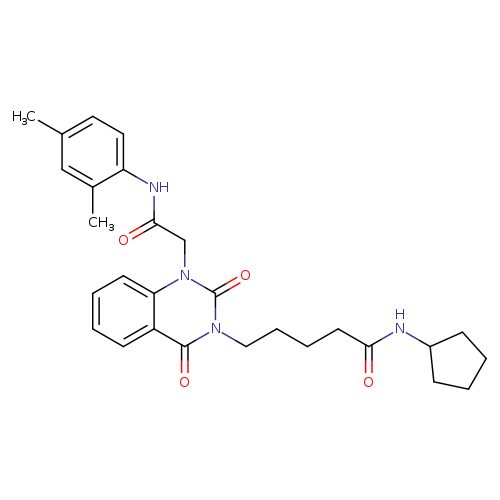 N-cyclopentyl-5-(1-{[(2,4-dimethylphenyl)carbamoyl]methyl}-2,4-dioxo-1,2,3,4-tetrahydroquinazolin-3-yl)pentanamide