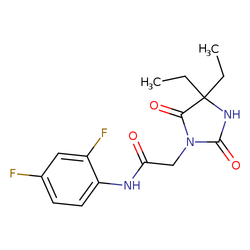 2-(4,4-diethyl-2,5-dioxoimidazolidin-1-yl)-N-(2,4-difluorophenyl)acetamide