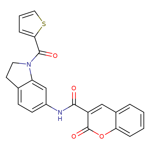2-oxo-N-[1-(thiophene-2-carbonyl)-2,3-dihydro-1H-indol-6-yl]-2H-chromene-3-carboxamide