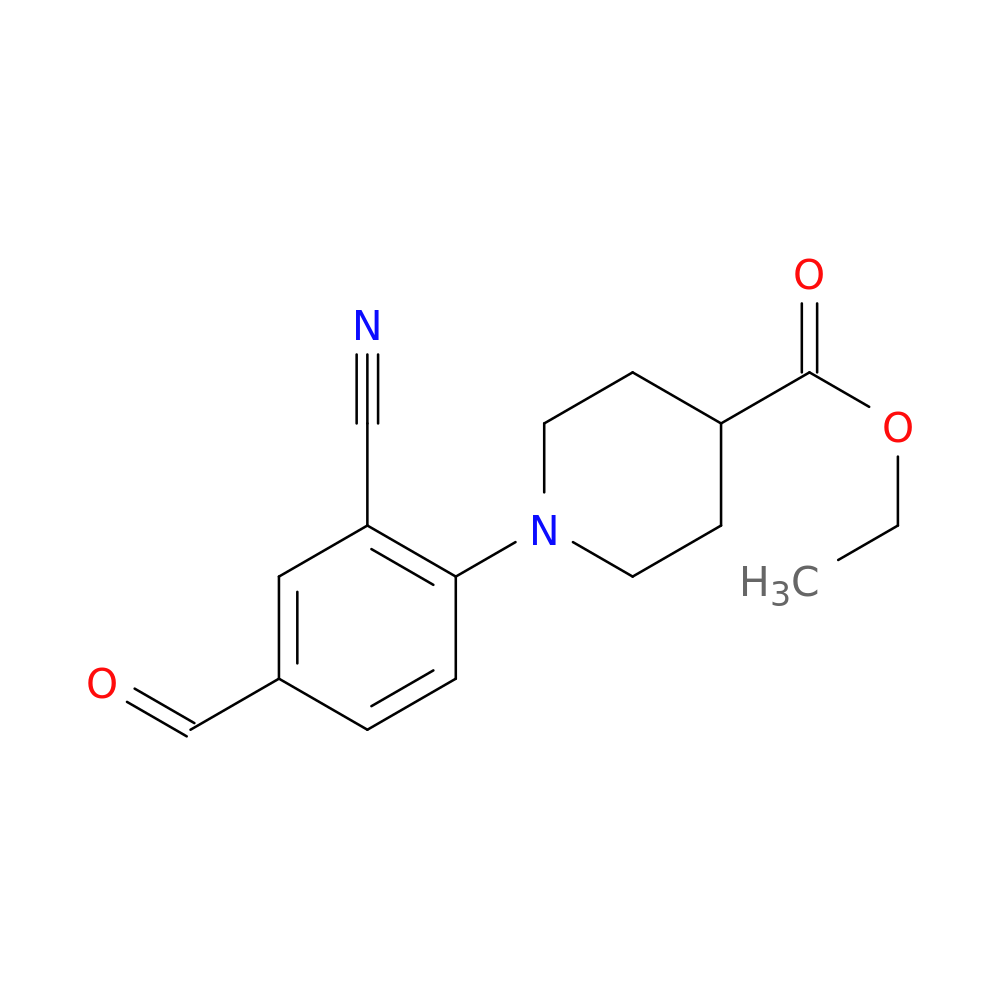 Ethyl 1-(2-cyano-4-formylphenyl)piperidine-4-carboxylate
