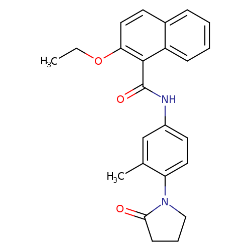 2-ethoxy-N-[3-methyl-4-(2-oxopyrrolidin-1-yl)phenyl]naphthalene-1-carboxamide