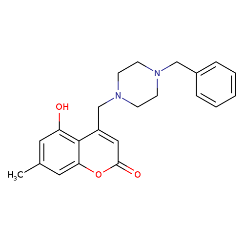 4-[(4-benzylpiperazin-1-yl)methyl]-5-hydroxy-7-methyl-2H-chromen-2-one