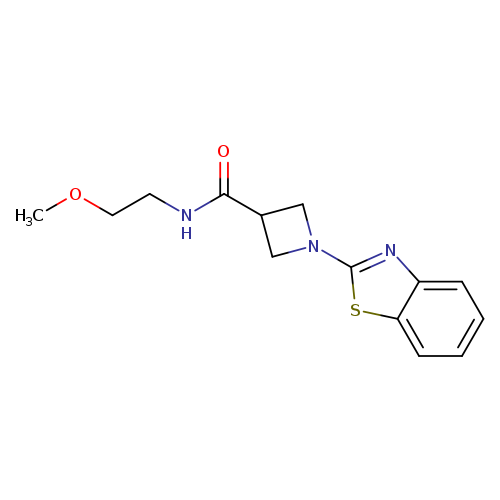 1-(1,3-benzothiazol-2-yl)-N-(2-methoxyethyl)azetidine-3-carboxamide