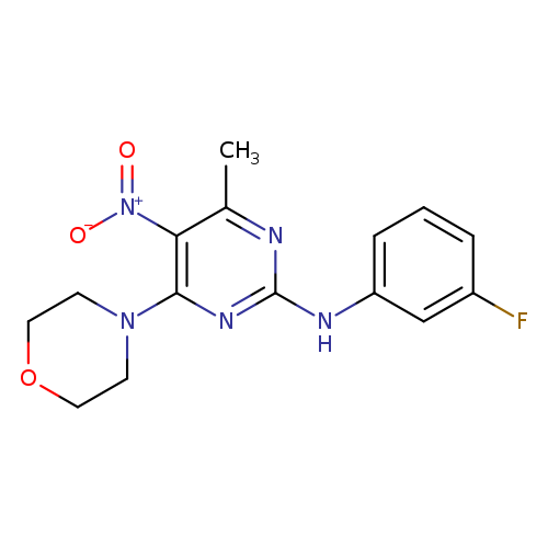 N-(3-fluorophenyl)-4-methyl-6-(morpholin-4-yl)-5-nitropyrimidin-2-amine