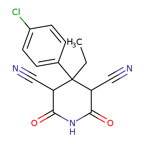 4-(4-chlorophenyl)-4-ethyl-2,6-dioxopiperidine-3,5-dicarbonitrile