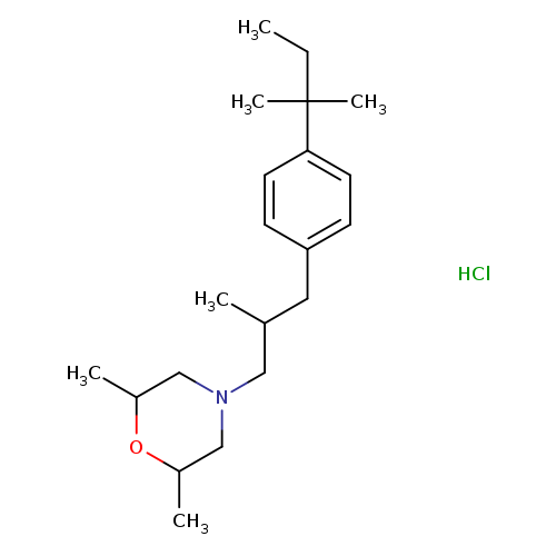 2,6-Dimethyl-4-(2-methyl-3-(4-(tert-pentyl)phenyl)propyl)morpholine hydrochloride