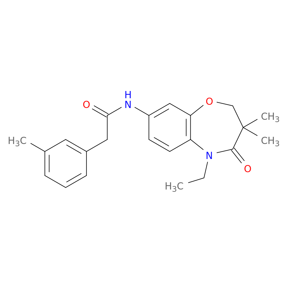 N-(5-ethyl-3,3-dimethyl-4-oxo-2,3,4,5-tetrahydro-1,5-benzoxazepin-8-yl)-2-(3-methylphenyl)acetamide