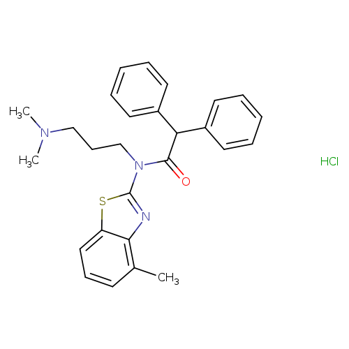 N-[3-(dimethylamino)propyl]-N-(4-methyl-1,3-benzothiazol-2-yl)-2,2-diphenylacetamide hydrochloride