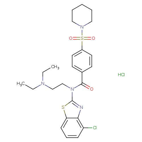 N-(4-chloro-1,3-benzothiazol-2-yl)-N-[2-(diethylamino)ethyl]-4-(piperidine-1-sulfonyl)benzamide hydrochloride