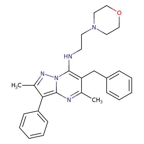 6-benzyl-2,5-dimethyl-N-[2-(morpholin-4-yl)ethyl]-3-phenylpyrazolo[1,5-a]pyrimidin-7-amine