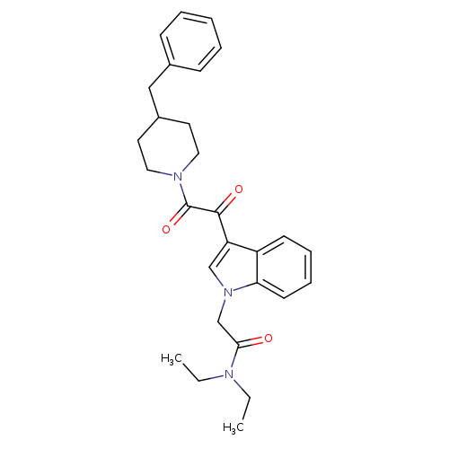 2-{3-[2-(4-benzylpiperidin-1-yl)-2-oxoacetyl]-1H-indol-1-yl}-N,N-diethylacetamide