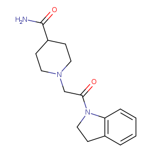 1-[2-(2,3-Dihydro-indol-1-yl)-2-oxo-ethyl]-piperidine-4-carboxylic acid amide