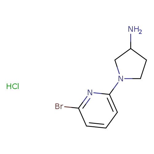 3-Pyrrolidinamine, 1-(6-bromo-2-pyridinyl)-, hydrochloride (1:1)