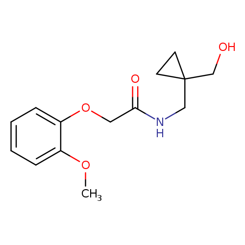 N-{[1-(hydroxymethyl)cyclopropyl]methyl}-2-(2-methoxyphenoxy)acetamide