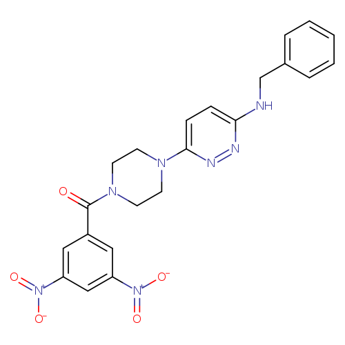 N-benzyl-6-[4-(3,5-dinitrobenzoyl)piperazin-1-yl]pyridazin-3-amine