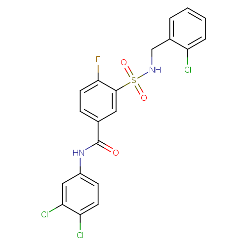 3-{[(2-chlorophenyl)methyl]sulfamoyl}-N-(3,4-dichlorophenyl)-4-fluorobenzamide