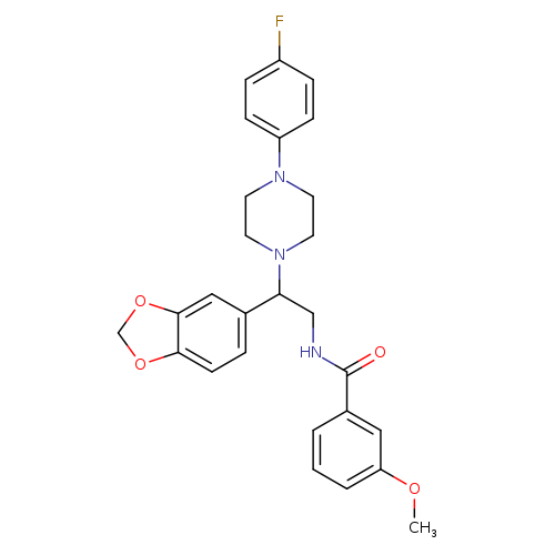 N-[2-(2H-1,3-benzodioxol-5-yl)-2-[4-(4-fluorophenyl)piperazin-1-yl]ethyl]-3-methoxybenzamide