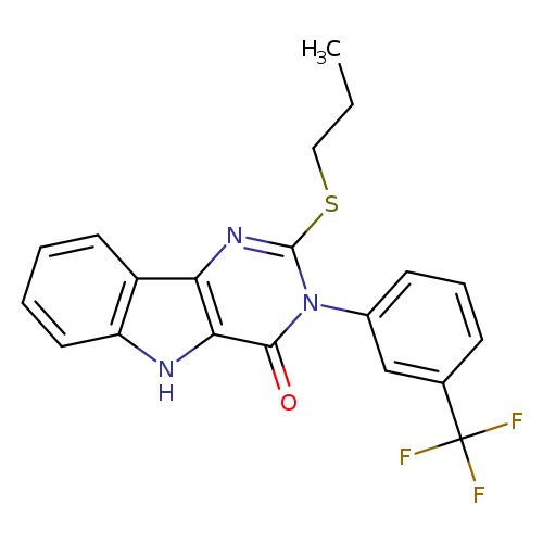 2-(propylsulfanyl)-3-[3-(trifluoromethyl)phenyl]-3H,4H,5H-pyrimido[5,4-b]indol-4-one
