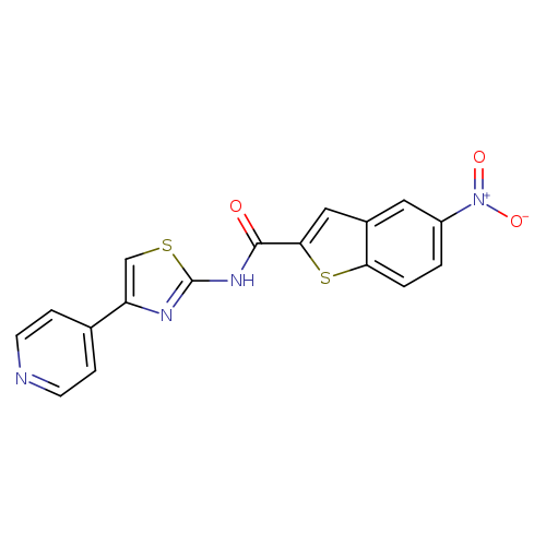 5-nitro-N-[4-(pyridin-4-yl)-1,3-thiazol-2-yl]-1-benzothiophene-2-carboxamide