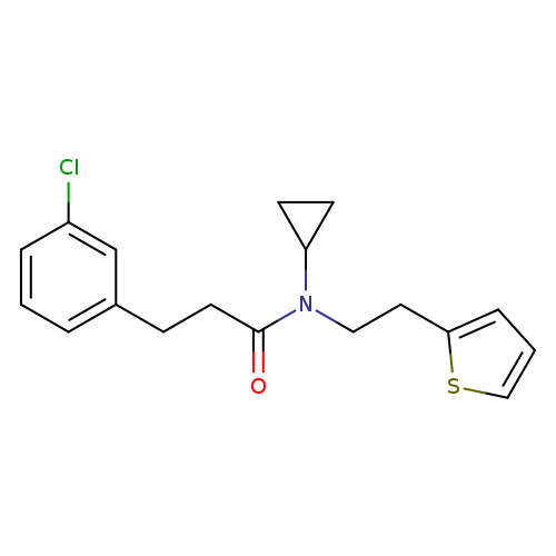3-(3-chlorophenyl)-N-cyclopropyl-N-[2-(thiophen-2-yl)ethyl]propanamide