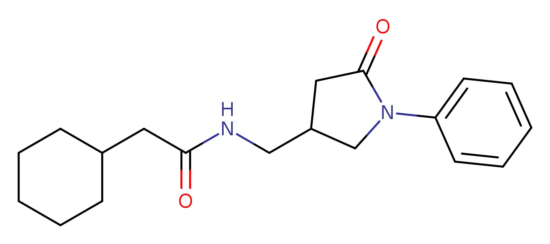 2-cyclohexyl-N-[(5-oxo-1-phenylpyrrolidin-3-yl)methyl]acetamide