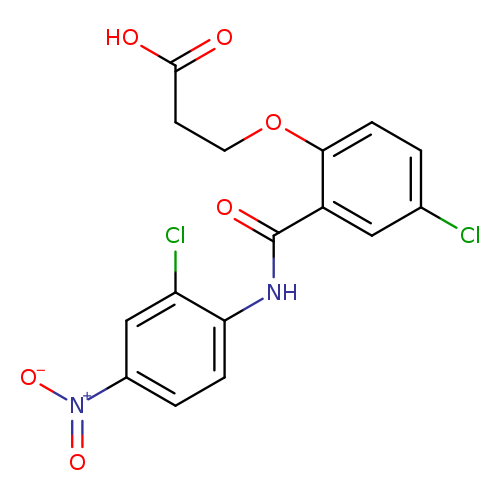 3-{4-chloro-2-[(2-chloro-4-nitrophenyl)carbamoyl]phenoxy}propanoicacid