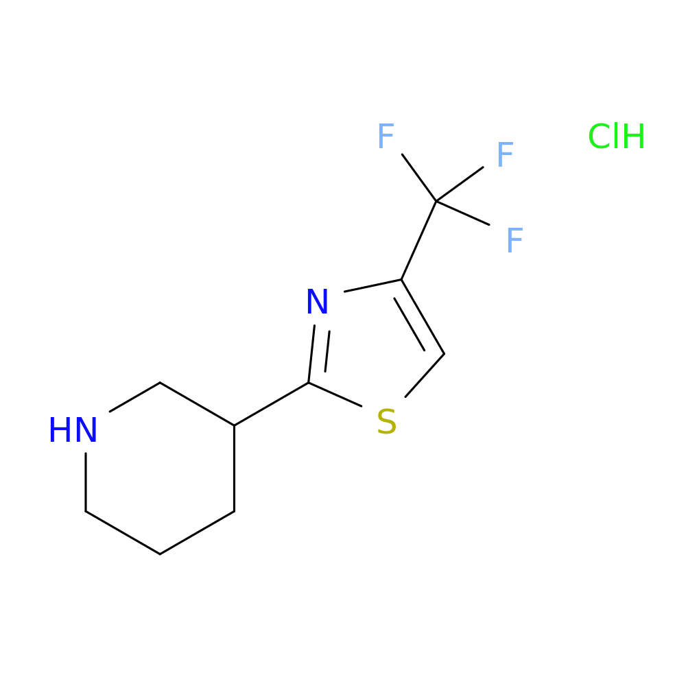 3-[4-(trifluoromethyl)-1,3-thiazol-2-yl]piperidine hydrochloride