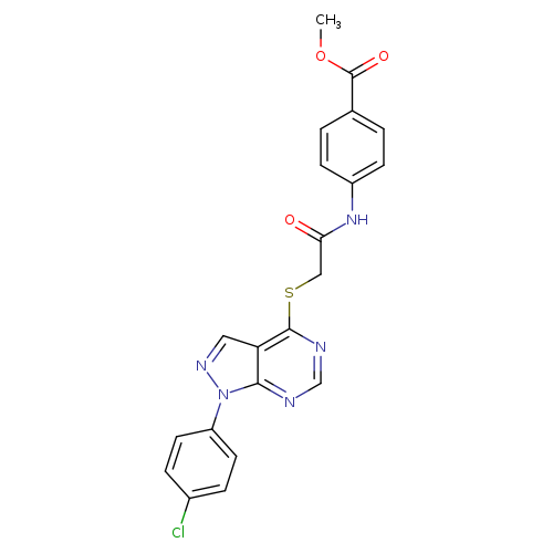 methyl 4-(2-{[1-(4-chlorophenyl)-1H-pyrazolo[3,4-d]pyrimidin-4-yl]sulfanyl}acetamido)benzoate