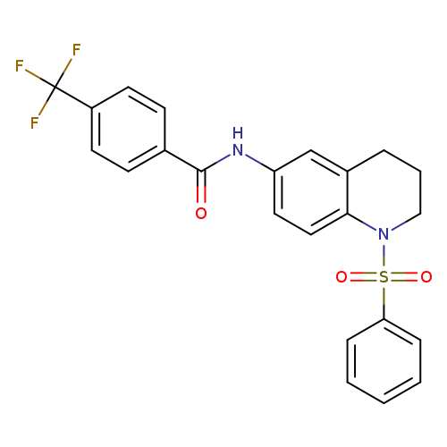 N-[1-(benzenesulfonyl)-1,2,3,4-tetrahydroquinolin-6-yl]-4-(trifluoromethyl)benzamide