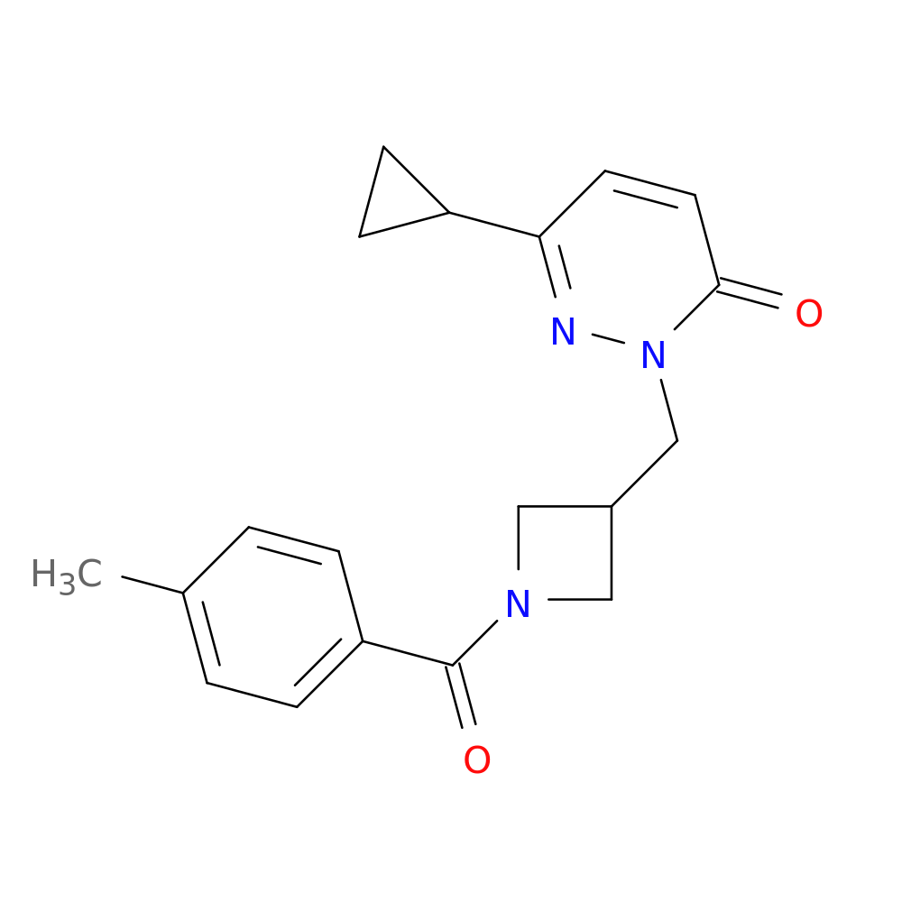 6-cyclopropyl-2-{[1-(4-methylbenzoyl)azetidin-3-yl]methyl}-2,3-dihydropyridazin-3-one