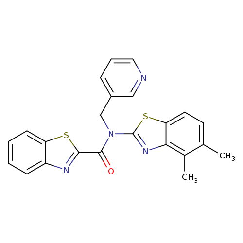 N-(4,5-dimethyl-1,3-benzothiazol-2-yl)-N-[(pyridin-3-yl)methyl]-1,3-benzothiazole-2-carboxamide
