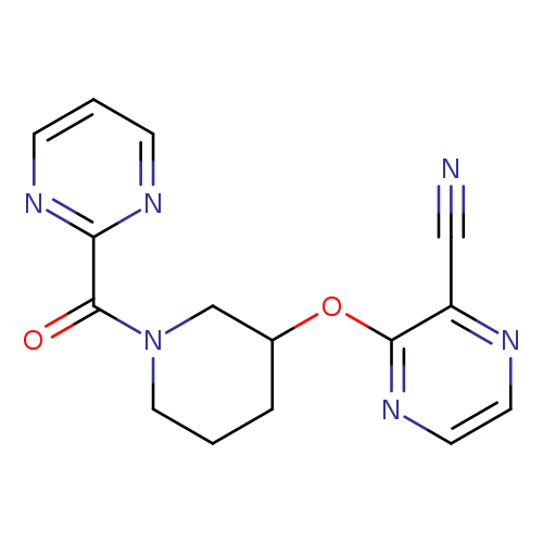 3-{[1-(pyrimidine-2-carbonyl)piperidin-3-yl]oxy}pyrazine-2-carbonitrile