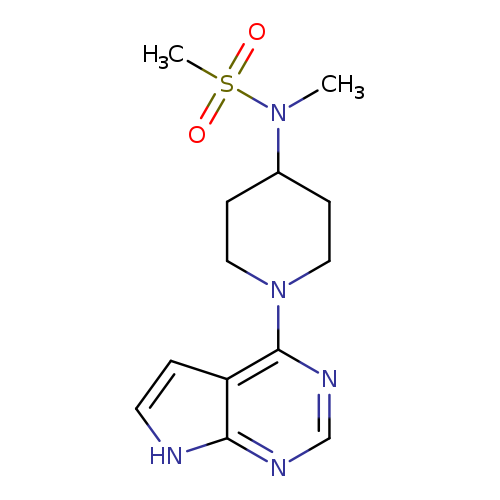 N-methyl-N-(1-{7H-pyrrolo[2,3-d]pyrimidin-4-yl}piperidin-4-yl)methanesulfonamide
