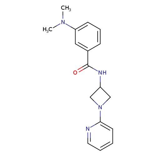 3-(dimethylamino)-N-[1-(pyridin-2-yl)azetidin-3-yl]benzamide