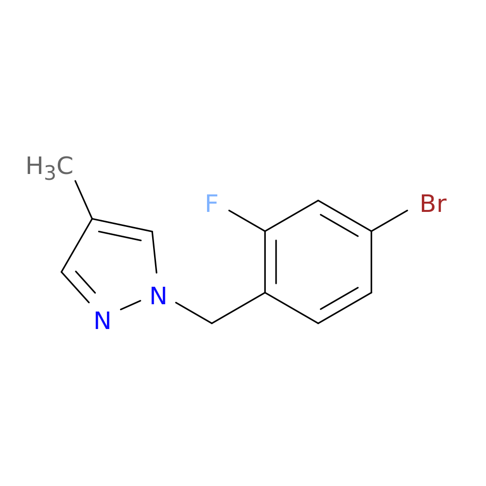 1-[(4-bromo-2-fluorophenyl)methyl]-4-methyl-1H-pyrazole