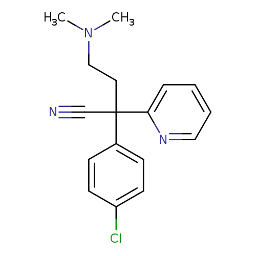 alpha-(4-chlorophenyl)-alpha-[2-(dimethylamino)ethyl]pyridine-2-acetonitrile